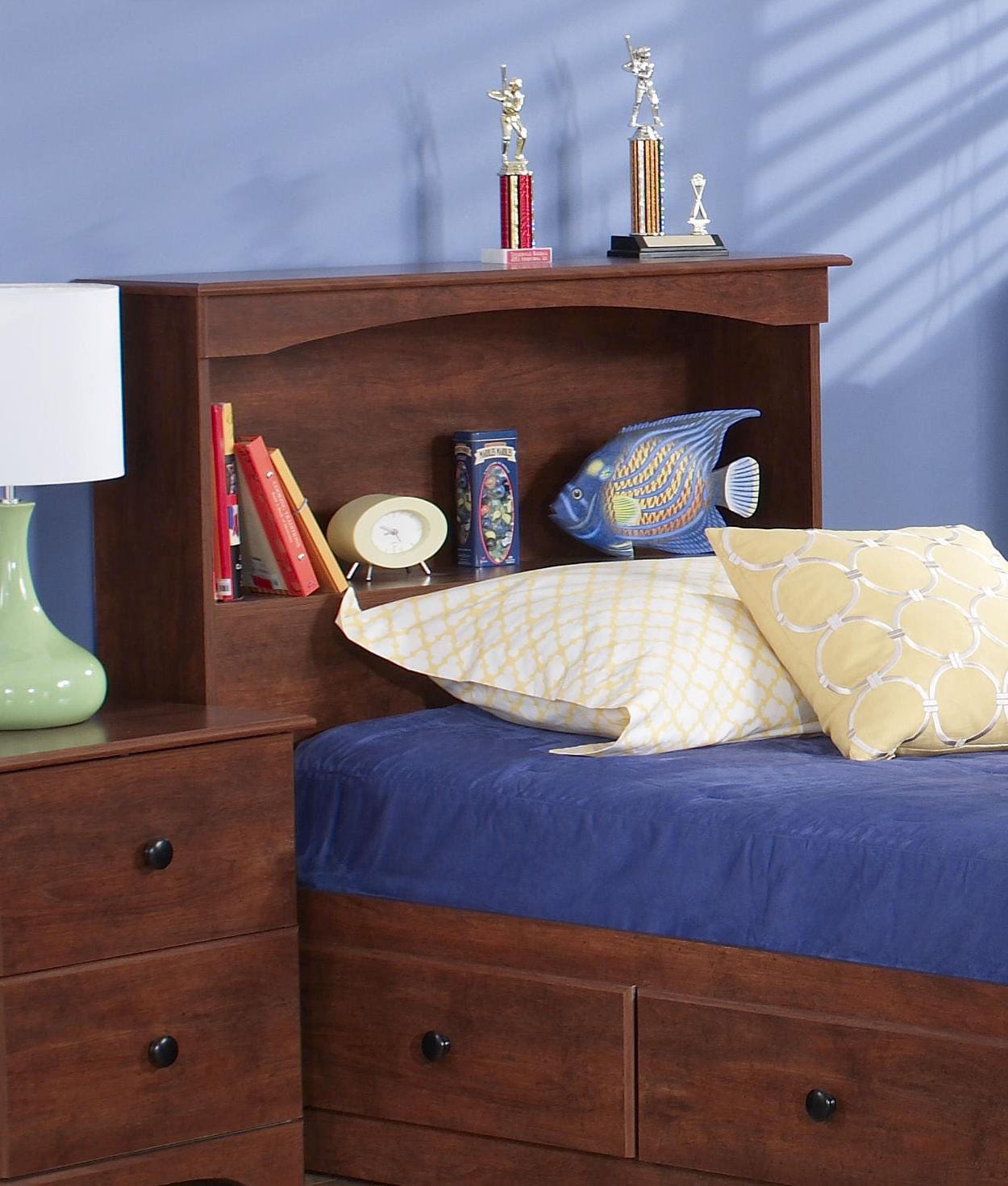 Perdue Twin Bookcase Headboard Cinnamon PriceCo Furniture Store