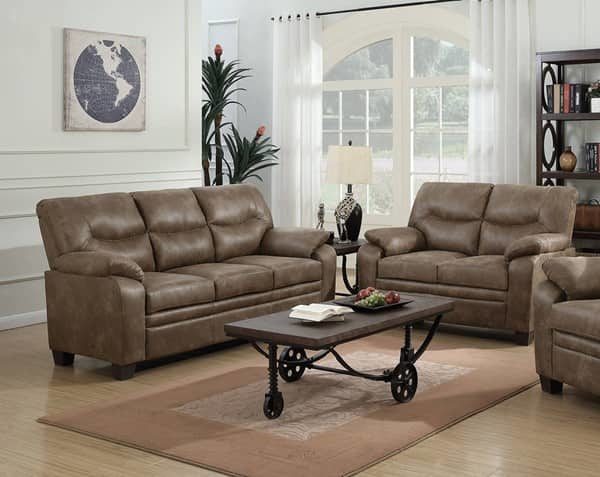 Coaster 506561 506562 Sofa Loveseat Set Brown