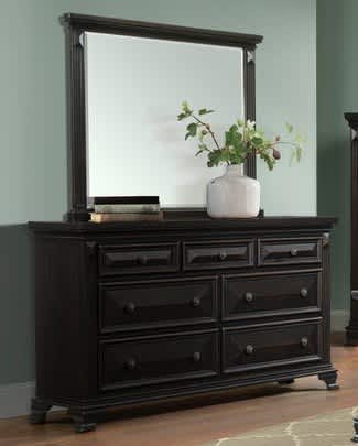 Elements Cy600dm Calloway Black Dresser Mirror Priceco Furniture